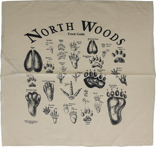 Animal Track Bandana Tan TRACK-BANDANA-BEIGE