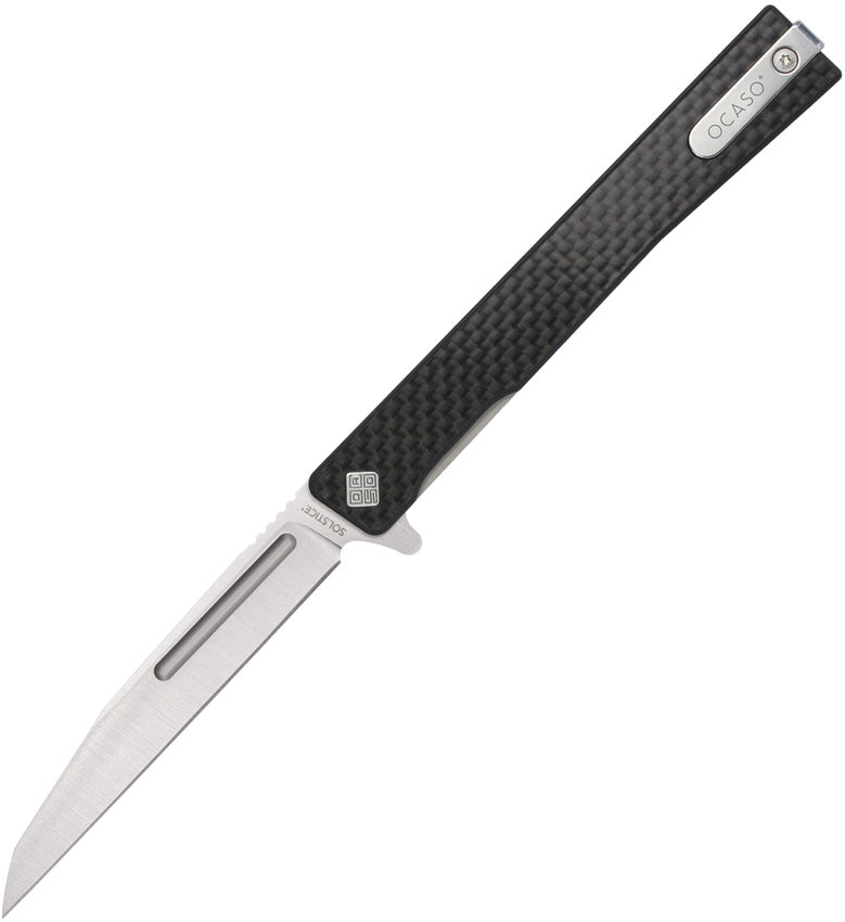 Solstice Linerlock Wh CF Satin 8WFS