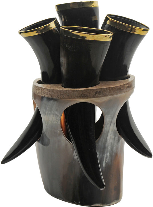 Viking Horn Set w Stand 230990