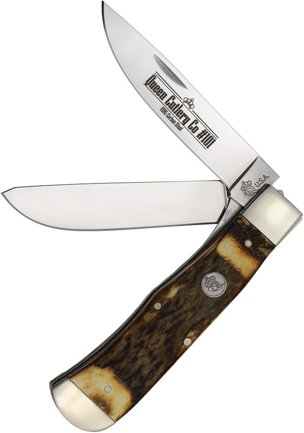 Two Blade Lockback Stag QGSH206L