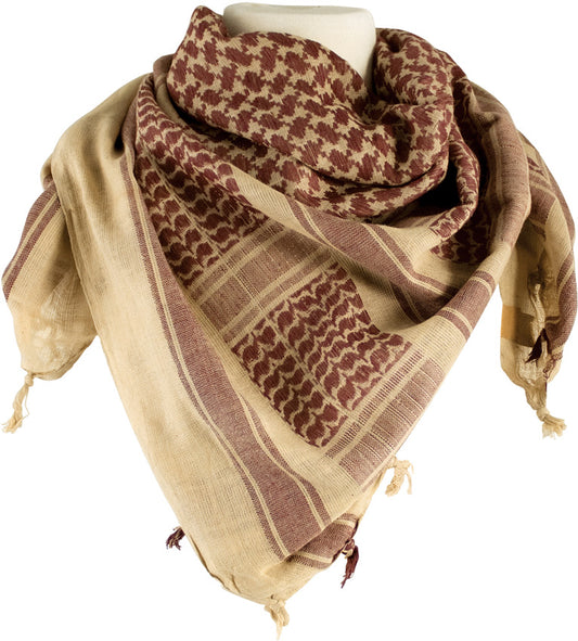 Shemagh Head Wrap Tan/Brown