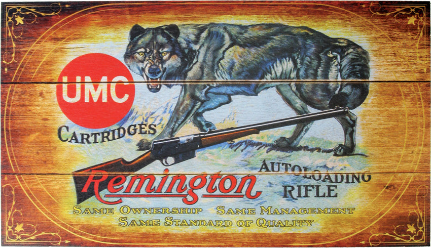 UMC Cartridges Wolf Wood Sign RESG001