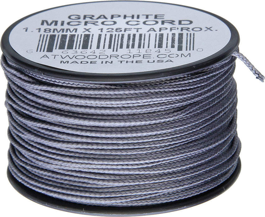 Micro Cord 125ft Graphite MS23 - GRAPHITE