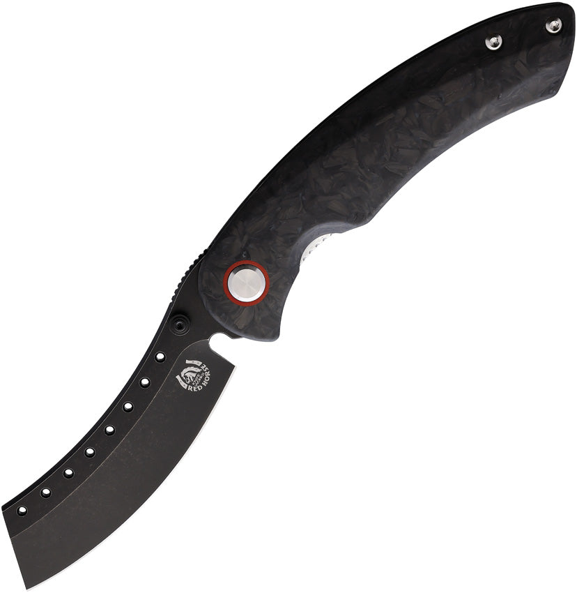 Hell Razor Linerlock Marble RH010 MARBLED CF PVD BLAC