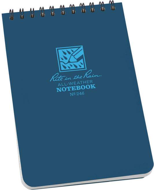 Top-Spiral Notebook 4x6 Blue