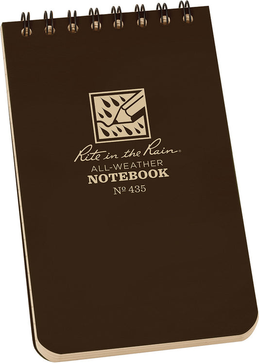 Top Spiral Notebook 3x5 Brown