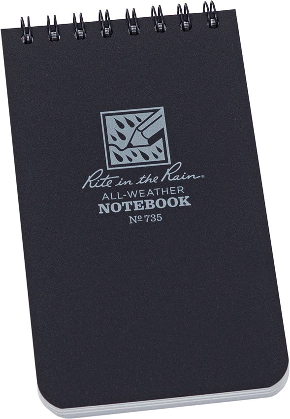 3 x 5 Top Spiral Notebook Blac 735