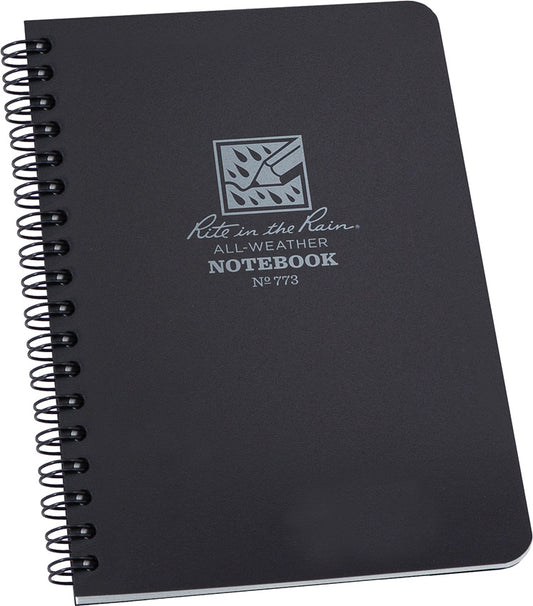 Side Spiral Notebook Black