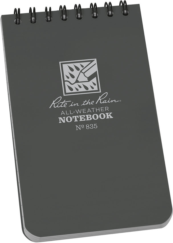 Top Spiral Notebook 3x5 Gray 835