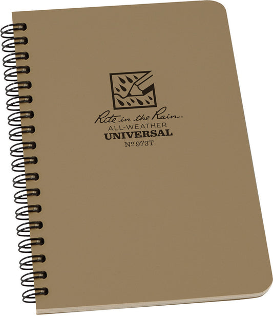 Side Spiral Notebook Tan