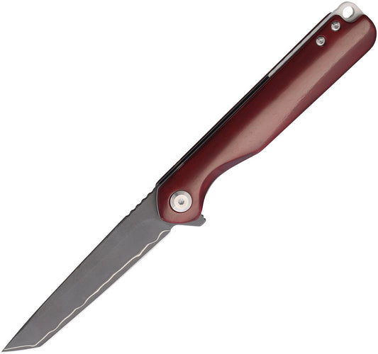 Linerlock Damascus Red