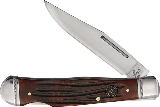 Lockback Trapper Brown Bone