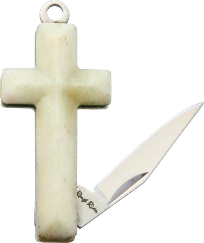 Cross Knife White Smooth Bone KB115-1.5" WHITE BONE