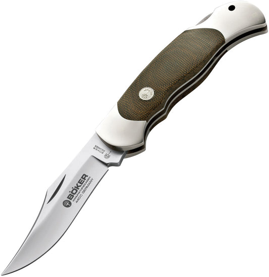 Optima Lockback Green Micarta