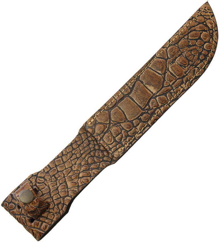 Fixed Blade Belt Sheath Allig STRAIGHT 7" BROWN COCO