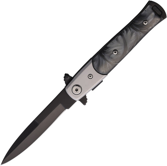 Stiletto Style Linerlock Black T27108BK-1