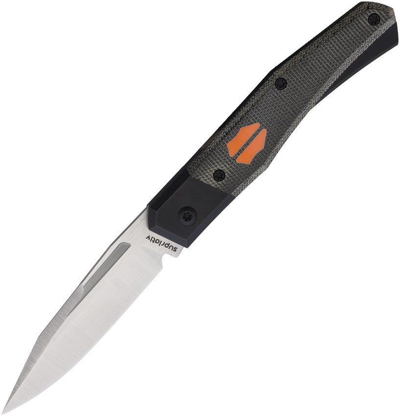 Infidel Slip Joint Blk Micarta BLACK CAMVAS ORANGE G10