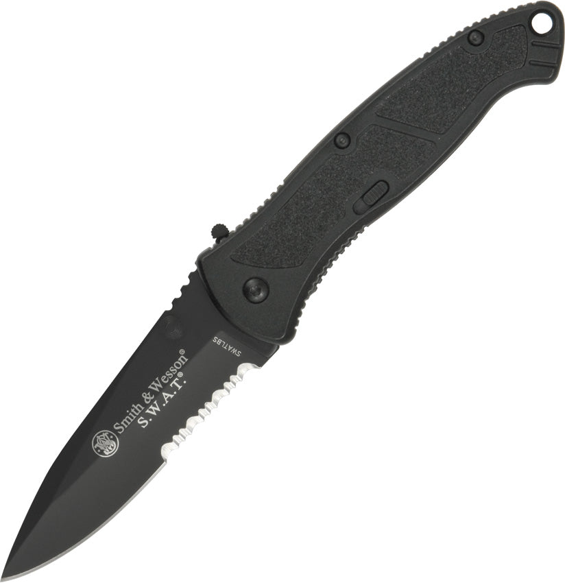 Large Black SWAT Linerlock A/O SWATLBS