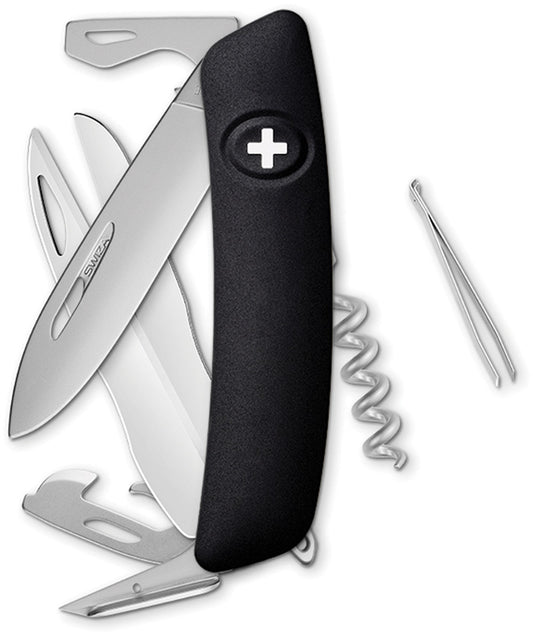D07 Swiss Pocket Knife Black KNR.0116.1010