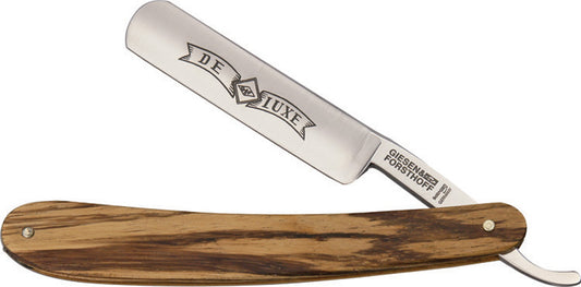 Straight Razor Zebrano Wood 396 CARBON 5/8