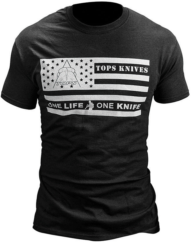 T-Shirt Flag Logo Black Large TS-FLAGBLK LARGE