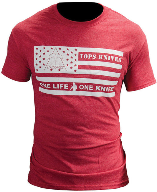 T-Shirt Flag Logo Red Medium TS-FLAGRED MEDIUM