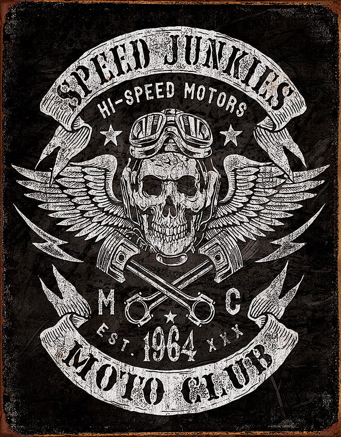 Speed Junkies Moto Club Sign 2053