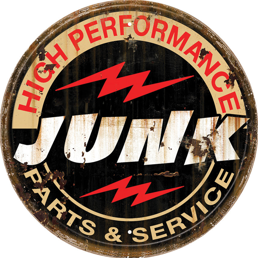 Junk P&S Round Tin Sign 2463