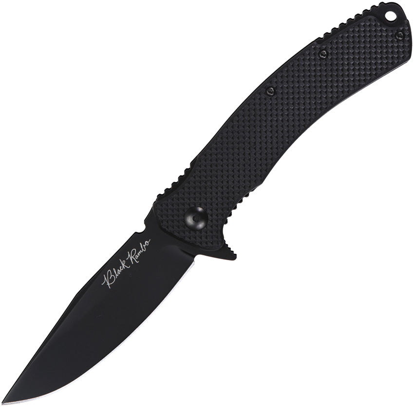 Black Rambo Utility Linerlock V34FRNPBBK
