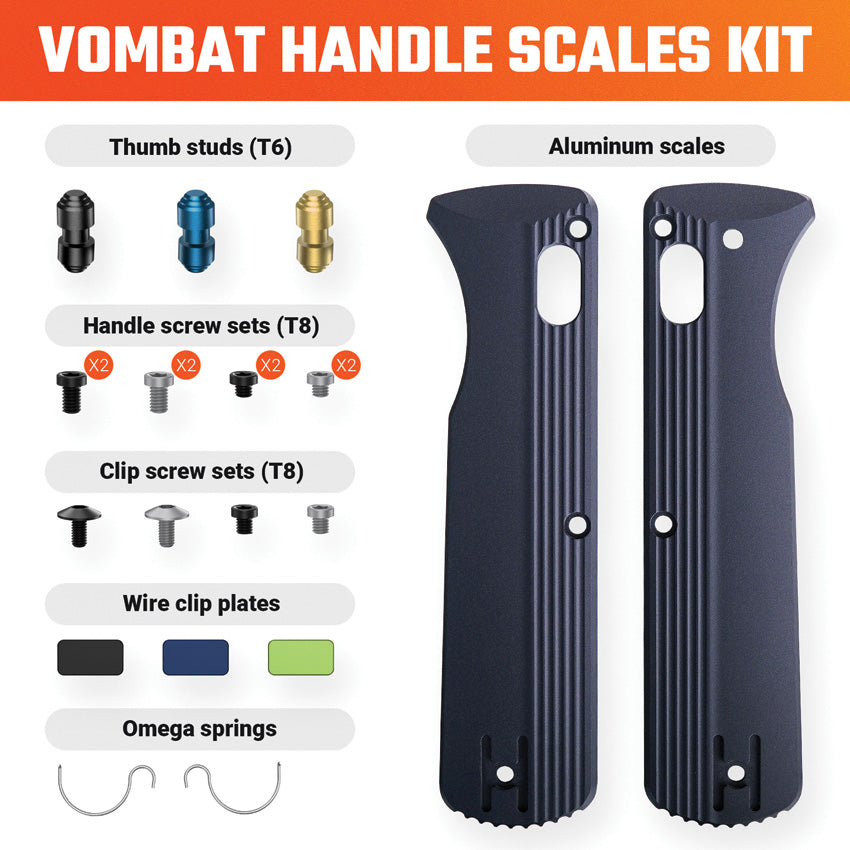 Vombat Handle Scale Kit Slate X0136