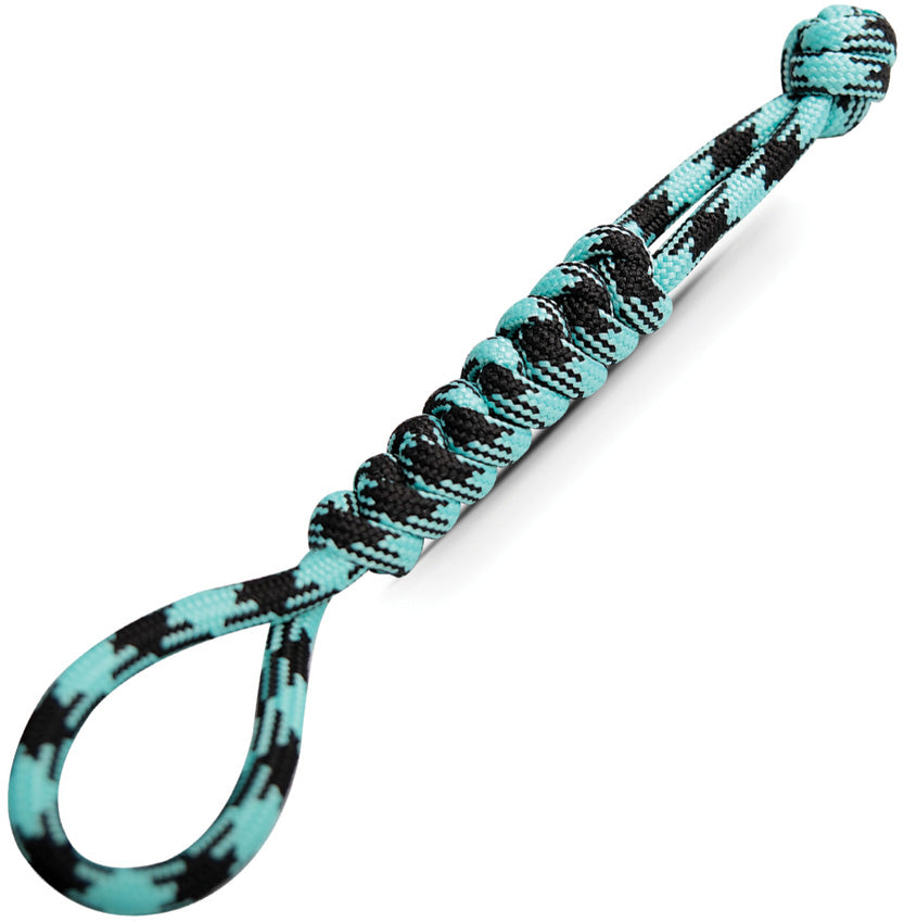 Paracord Lanyard Teal/Black X0154