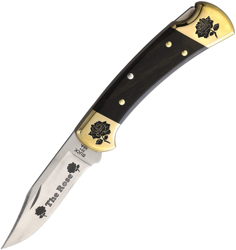 Custom Buck 112 Lockback Rose YH392  112