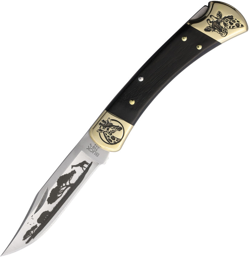 Custom Buck 110 Lockback Gr CUSTOM BUCK 110 GIRAFFE