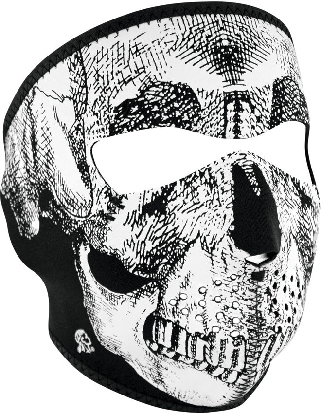 Full Face Mask BW Skull WNFM002