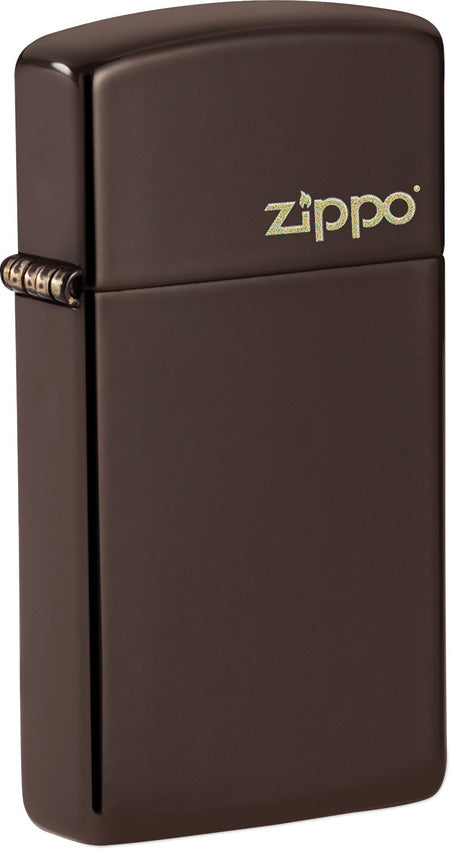 Slim Brown Zippo Logo