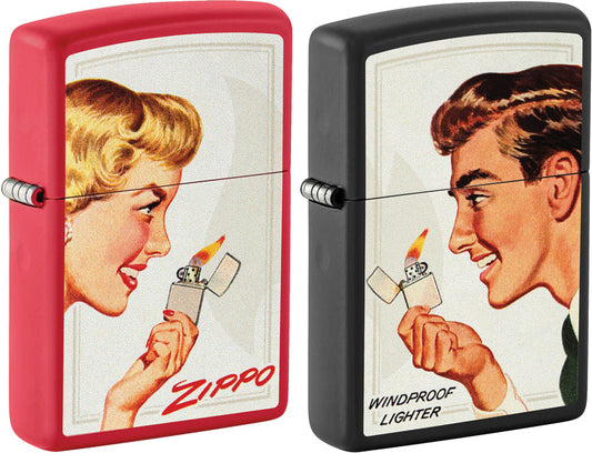 Vintage Ad Lighter Set