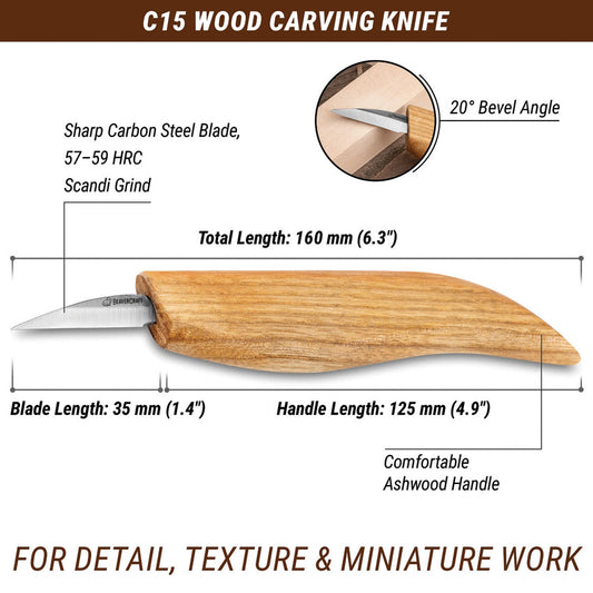 Detail Wood Carving Knife C15