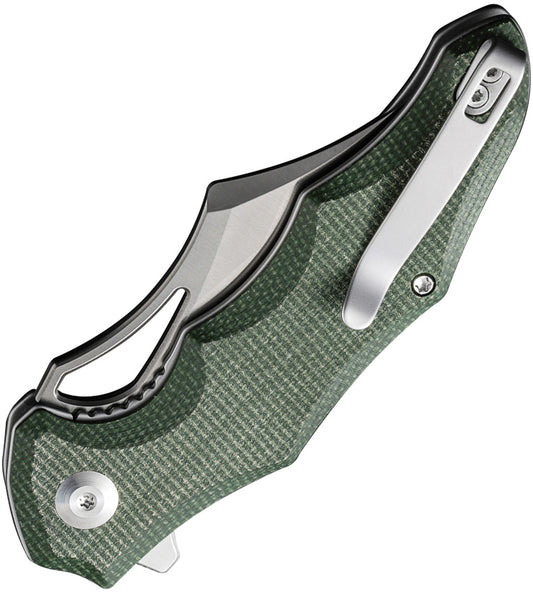 Chiro Linerlock Green micarta C23046-2