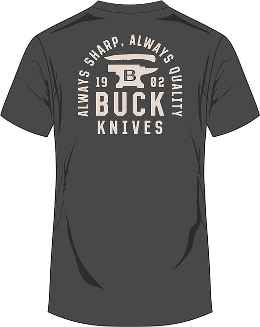 Stacked Badge T-Shirt Gray LG 14292