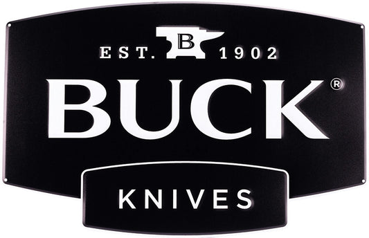 Buck Logo Tin Tacker Sign