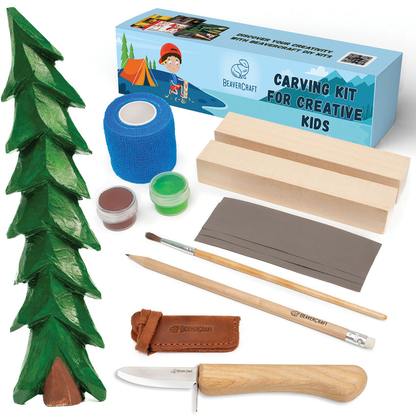 Spruce Tree Carving Kit DIY08