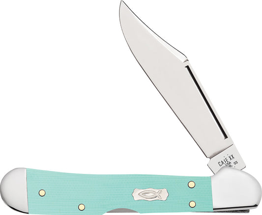 Mini Copperlock Seafoam Green