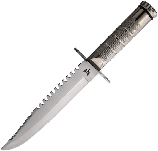 Large Survival Knife Silver