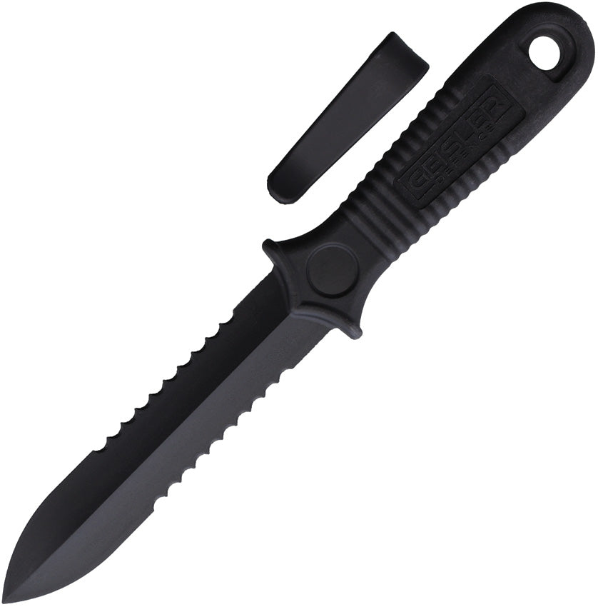 Long Kobe Boot Knife Black
