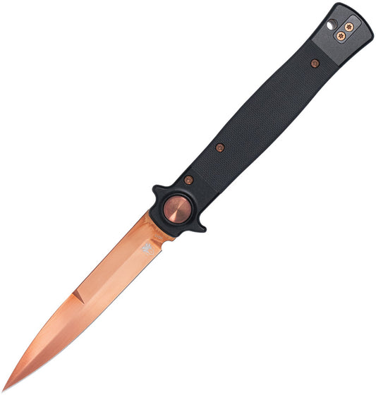 Stiletto Button Lock Blk/Rose