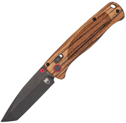 Bar Lock Zebra Wood Tanto Blk