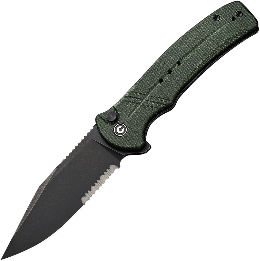 Cogent Button Lock Grn Micarta C20038E4
