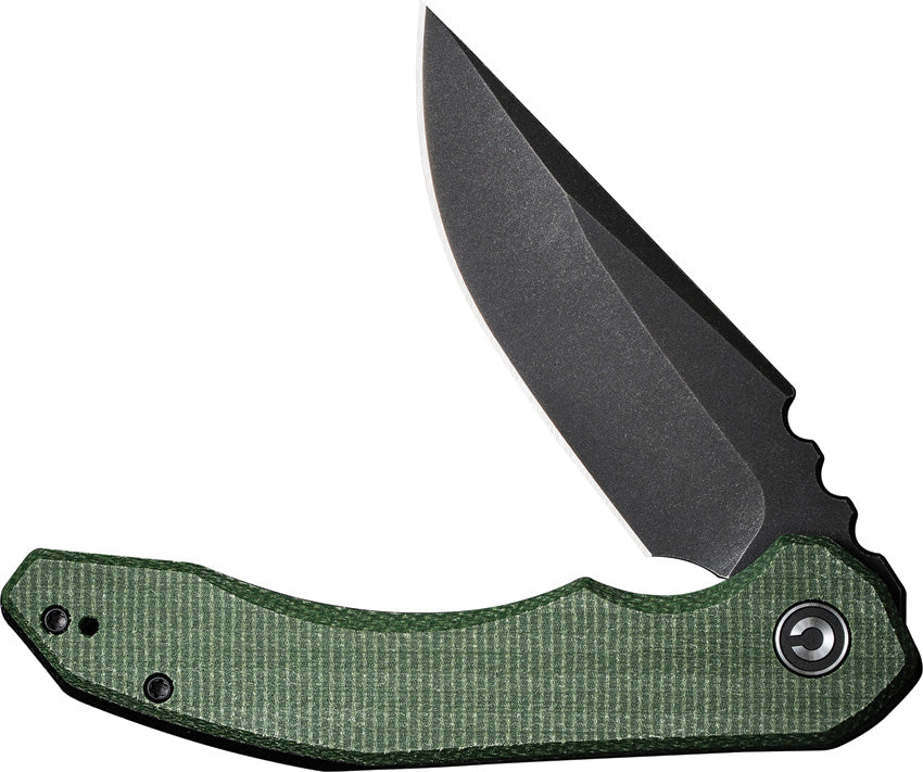Bluetick Linerlock Green Mic C23050-3
