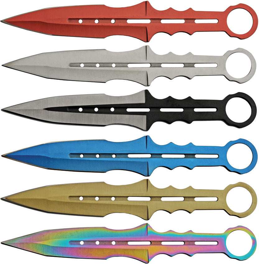 6pc Multicolor Throwing Knives