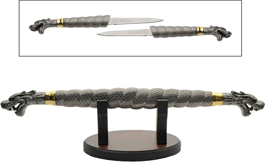 Twin Dragon Swords w Stand